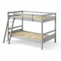 Letto a castello in legno di pino 200x90 cm Grigio