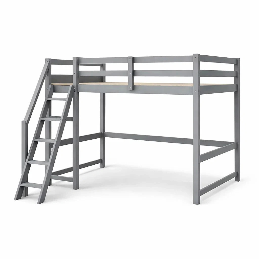 Letto a soppalco per bambini in legno Grigio