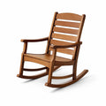 Sedia a dondolo in legno teak marrone
