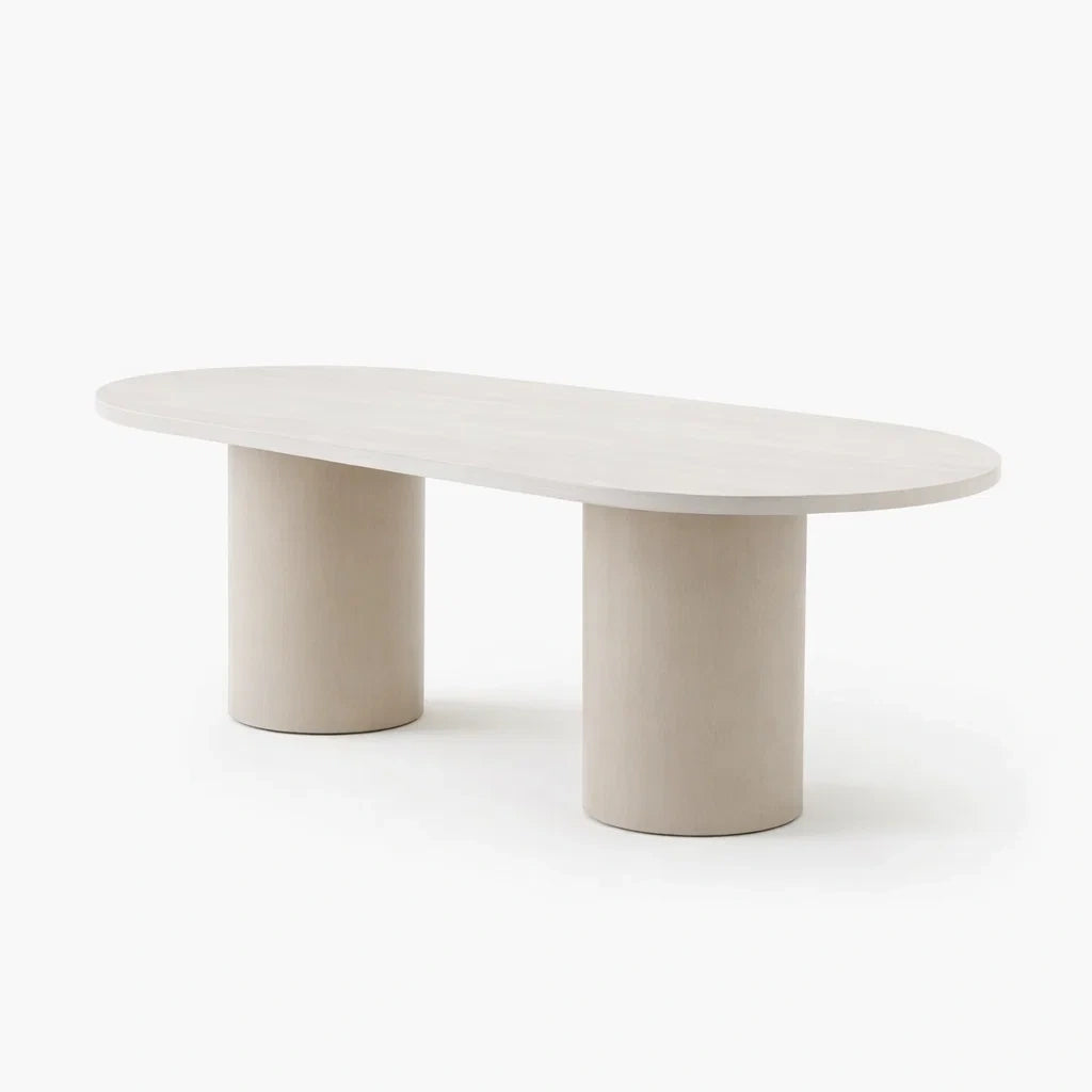 Tavolo Ovale in Legno di Quercia 200x100x75 cm