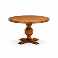 Tavolo Rotondo in Legno di Quercia Marrone