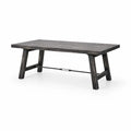 Tavolo da pranzo rettangolare in legno e metallo nero 200x100 cm